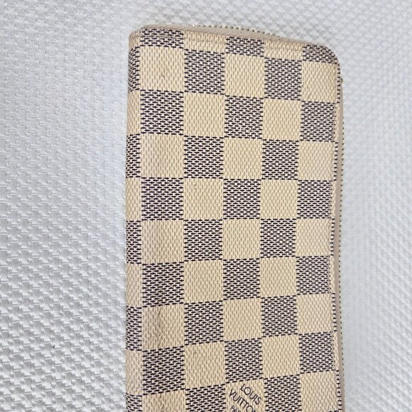 Louis Vuitton Damier Azur Canvas Zippy Wallet Pink Interior Gold Tone SD3117 - Picture 2 of 11